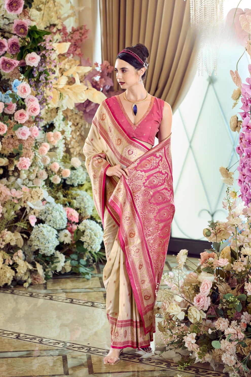 Pure Soft Banarasi Silk Saree A Royal Drape of Tradition - LaVante Fashion