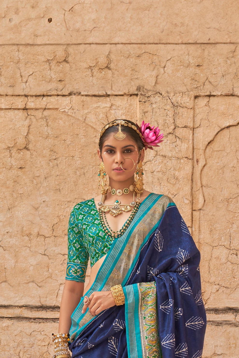 Elegant Art Silk Saree with Traditional Patola Print