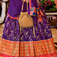 Purple Printed Silk Readymade Lehenga Choli - LaVante Fashion
