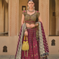 Maroon Printed Silk Readymade Lehenga Choli - LaVante Fashion