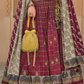 Maroon Printed Silk Readymade Lehenga Choli - LaVante Fashion