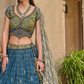 Blue Printed Silk Readymade Lehenga Choli - LaVante Fashion