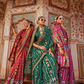 Sea Festive Wear Saree with Patola Print