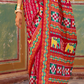 Sea Festive Wear Saree with Patola Print
