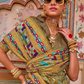 Sea Festive Wear Saree with Patola Print