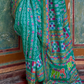Sea Festive Wear Saree with Patola Print