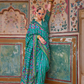 Sea Festive Wear Saree with Patola Print