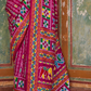 Sea Festive Wear Saree with Patola Print