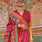 Sea Festive Wear Saree with Patola Print