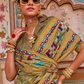 Sea Festive Wear Saree with Patola Print
