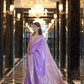 Pure Linen Saree with Elegant Handwoven Weaving Pattern