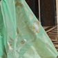 Pure Linen Saree with Elegant Handwoven Weaving Pattern