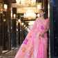 Pure Linen Saree with Elegant Handwoven Weaving Pattern