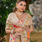 Premium Floral Banarasi Saree with Pashmina Silk Look