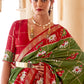 Verdun Green Printed Patola Silk Saree with Zari Border & Tassels on Pallu