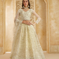 StoneEmbellishedDarkBeigePanelledStyleNetLehenga_41_4a33d7eb-fd8d-41bc-b8ec-33f342dcb153 - LaVante Fashion