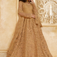 Golden Bridal Lehenga Choli With Rich Stone And Thread Work