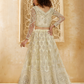 Elegant Beige Embroidered Designer Bridal Lehenga Choli