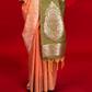 Tussar Silk Handloom Saree with Contrast Ikkat Pallu & Blouse