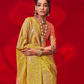 Tussar Silk Handloom Saree with Contrast Ikkat Pallu & Blouse