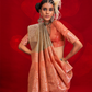 Tussar Silk Handloom Saree with Contrast Ikkat Pallu & Blouse
