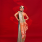 Tussar Silk Handloom Saree with Contrast Ikkat Pallu & Blouse