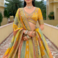 Traditional_Indian_bridal_lehenga_with_heavy_embroidery_and_net_dupatta_3 - LaVante Fashion