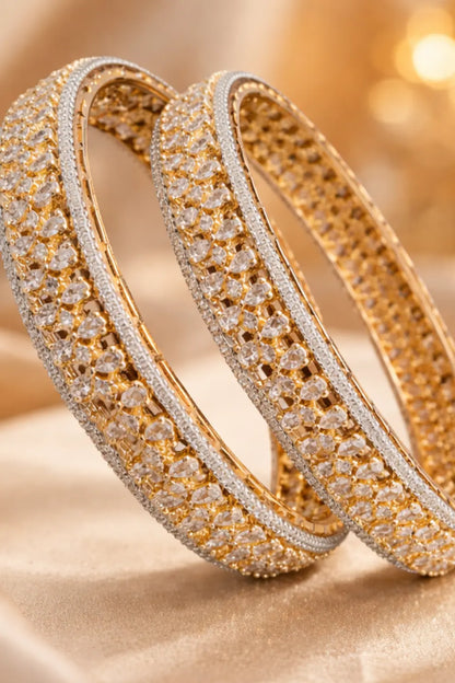 USA_Gold_Plated_Crystal_Bangles_Set_for_Women - LaVante Fashion