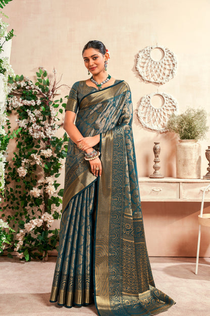Pure Dharmavaram Silk Saree with Zari Weaving