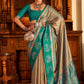 Soft Banarasi Paithani Saree with Copper Zari Weaving