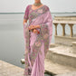 Opulent Designer Viscose Jacquard Saree with Zari Sequins Work