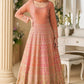 LaVante Fashion orange georgette Anarkali suit with intricate zari and sequin embroidery, perfect for weddings and festivals.