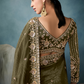Tissue Saree with Handwork Detailing and Designer Cut Work Border