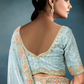 Tissue Saree with Handwork Detailing and Designer Cut Work Border
