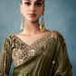 Tissue Saree with Handwork Detailing and Designer Cut Work Border