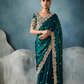 Tissue Saree with Handwork Detailing and Designer Cut Work Border