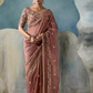 Tissue Saree with Handwork Detailing and Designer Cut Work Border