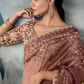 Tissue Saree with Handwork Detailing and Designer Cut Work Border