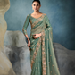 Tissue Saree with Handwork Detailing and Designer Cut Work Border
