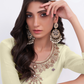 Elegant Peach Thread Embroidered Sharara Suit in Georgette