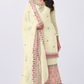 Elegant Peach Thread Embroidered Sharara Suit in Georgette