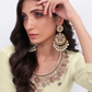 Elegant Peach Thread Embroidered Sharara Suit in Georgette