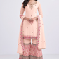 Graceful Khatli Work Sharara Suit in Georgette