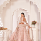 Elegant Net Lehenga Choli with Intricate Thread Embroidery