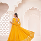 Elegant Net Lehenga Choli with Intricate Thread Embroidery