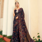 Polyester Viscose Georgette Saree With Luxuriously Soft Varnish Touch