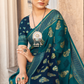 Polyester Viscose Georgette Saree With Luxuriously Soft Varnish Touch