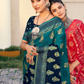Polyester Viscose Georgette Saree With Luxuriously Soft Varnish Touch