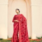 Polyester Viscose Georgette Saree With Luxuriously Soft Varnish Touch