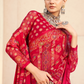 Polyester Viscose Georgette Saree With Luxuriously Soft Varnish Touch